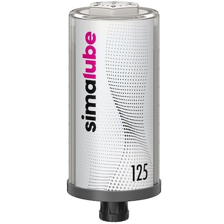 Simalube Single Point Lubricator, Gas Powered Type, Electrochemical Drive Mechanism, 1/4 in. RC SL00-125